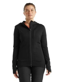 Icebreaker Quantum III LS Zip Hood Dame -Osprey || Icebreaker || Patagonia Butikk 0A59JW001 1