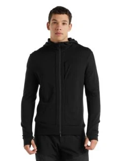 Icebreaker Quantum III LS Zip Hood Herre -Osprey || Icebreaker || Patagonia Butikk 0A59JX001 1