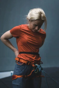 Organic Wool And Silk T-skjorte (Dame) -Osprey || Icebreaker || Patagonia Butikk 17 ff5b50845b t shirt red woman northern playground 3 full