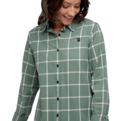 Black Diamond Serenity Flanellskjorte (Dame) -Osprey || Icebreaker || Patagonia Butikk Black Diamond Serenity Flanellskjorte Dame Laurel Ice Pink Plaid front