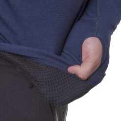 Brynje Arctic Zip Polo W/Thumbgrip (Herre) -Osprey || Icebreaker || Patagonia Butikk Brynje Arctic Zip Polo w thumbgrip Herre modell mesh