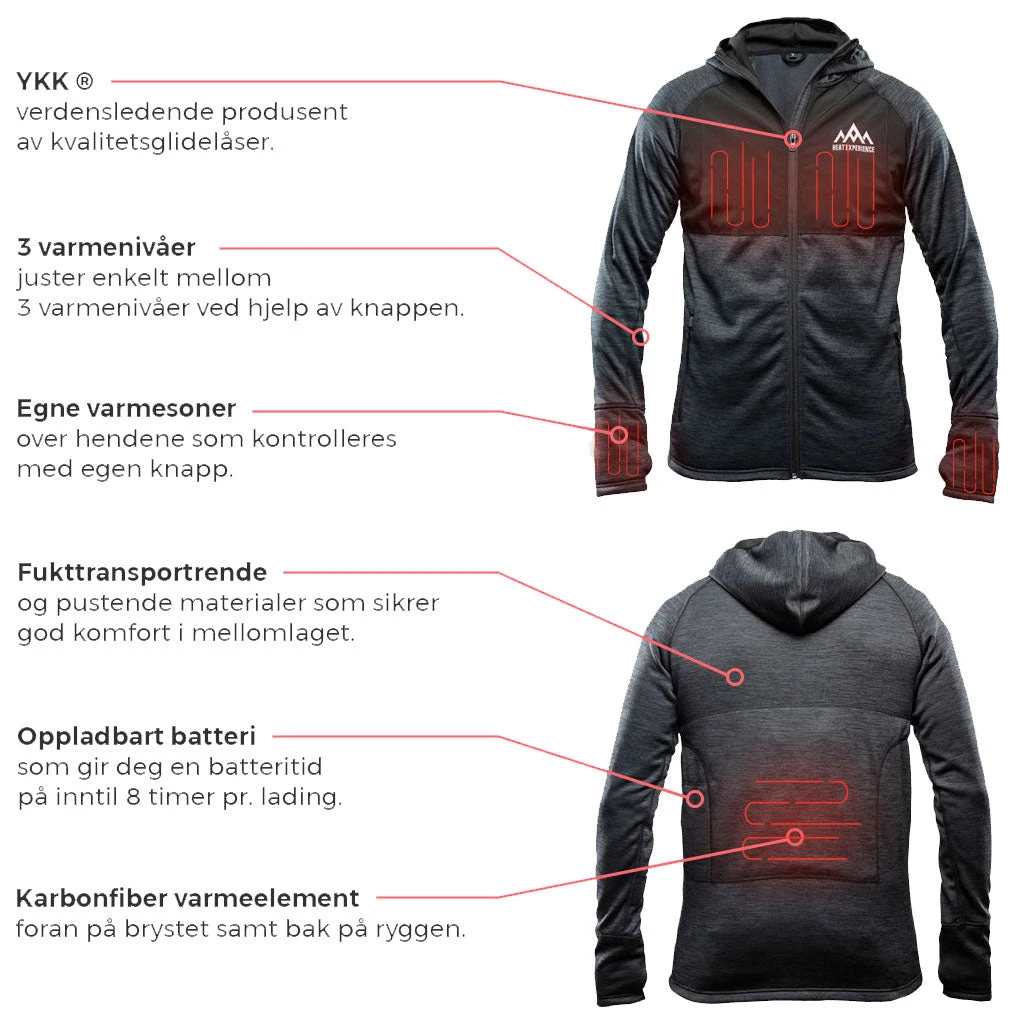 Heat Experience Core Batterioppvarmet Varmehettegenser (Herre) 6 Heat Experience Core Batterioppvarmet Varmehettegenser (Herre) - Bilde 4