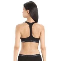 Icebreaker Sprite Racerback Bra BH -Osprey || Icebreaker || Patagonia Butikk Icebreaker Sprite Racerback Bra BH Black modell bak