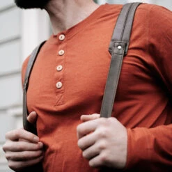 Organic Wool And Silk Longsleeve (Herre) -Osprey || Icebreaker || Patagonia Butikk Northern Playground Organic Wool and Silk Longsleeve Herre Rust Red