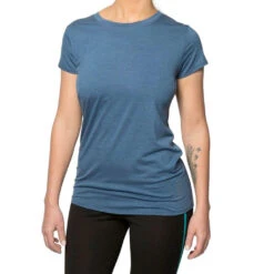 Organic Wool And Silk T-skjorte (Dame) -Osprey || Icebreaker || Patagonia Butikk Northern Playground Organic Wool and Silk T skjorte Dame Blue