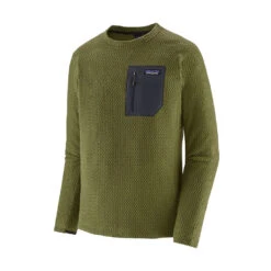 Patagonia R1 Air Crew Fleecegenser (Herre) -Osprey || Icebreaker || Patagonia Butikk Patagonia R1 Air Crew Fleecegenser Herre Palo Green